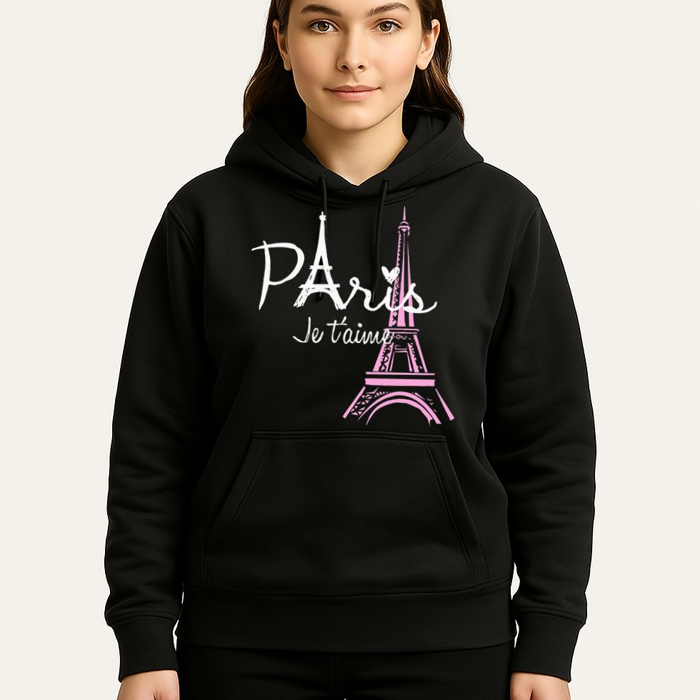 I Love Paris Eiffel Tower France French Souvenir Hoodie