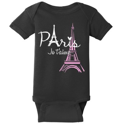 I Love Paris Eiffel Tower France French Souvenir Baby Bodysuit