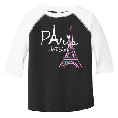 I Love Paris Eiffel Tower France French Souvenir Toddler Fine Jersey T-Shirt