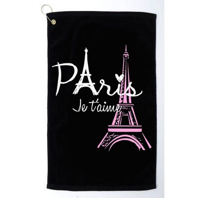 I Love Paris Eiffel Tower France French Souvenir Golf Towel