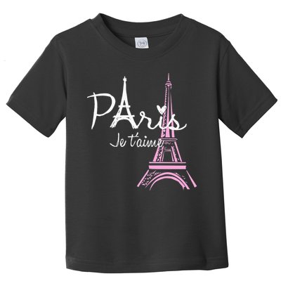 I Love Paris Eiffel Tower France French Souvenir Toddler T-Shirt