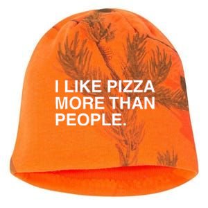 I Like Pizza More Than People Kati - Camo Knit Beanie