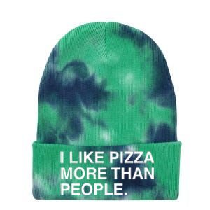 I Like Pizza More Than People Tie Dye 12in Knit Beanie