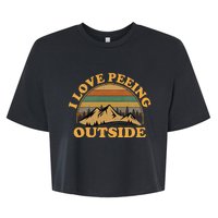 I Love Peeing Outside funny Camping Hiking Bella+Canvas Jersey Crop Tee