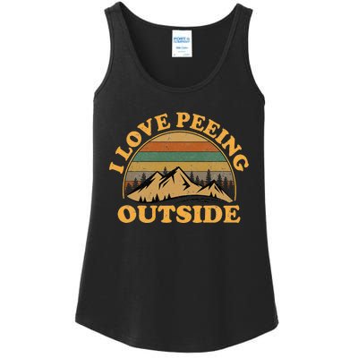 I Love Peeing Outside funny Camping Hiking Ladies Essential Tank