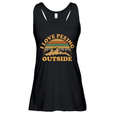 I Love Peeing Outside funny Camping Hiking Ladies Essential Flowy Tank