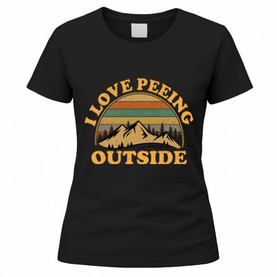 I Love Peeing Outside funny Camping Hiking Women's T-Shirt