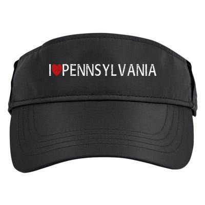 I Love Pennsylvania Adult Drive Performance Visor