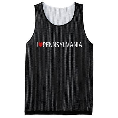 I Love Pennsylvania Mesh Reversible Basketball Jersey Tank