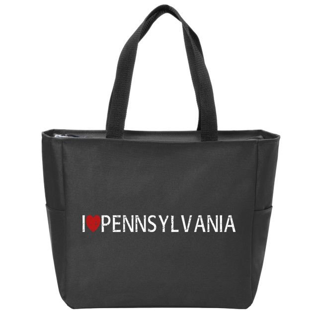 I Love Pennsylvania Zip Tote Bag