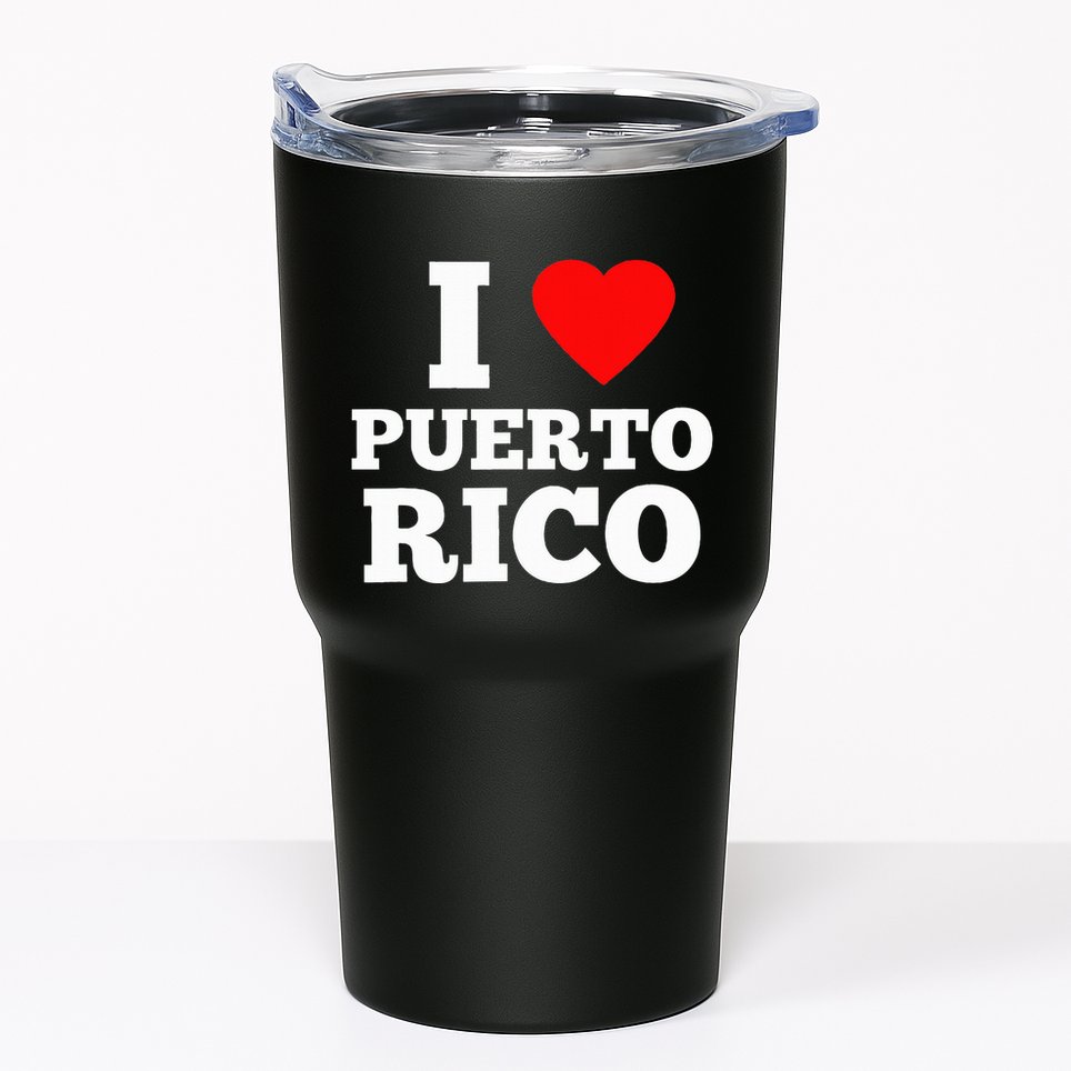 I Love Puerto Rico Usa Tumbler