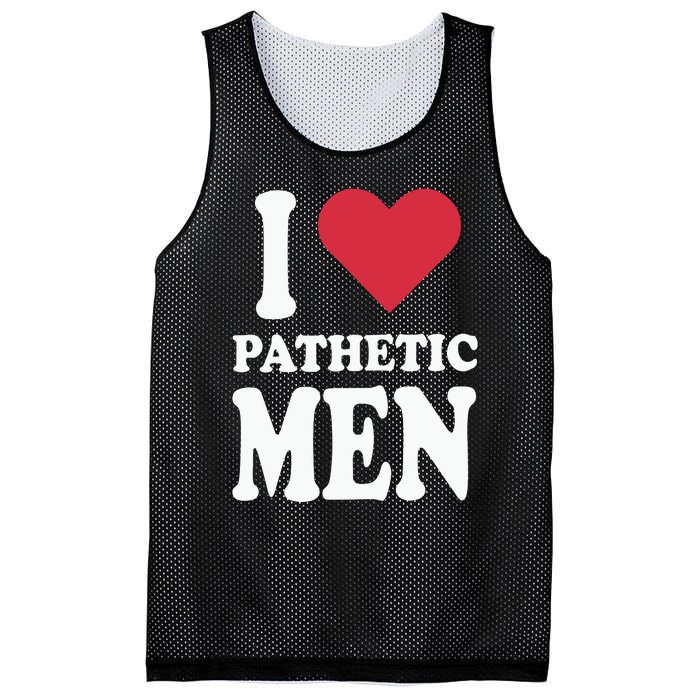 I Love Pathetic Men Mesh Reversible Basketball Jersey Tank