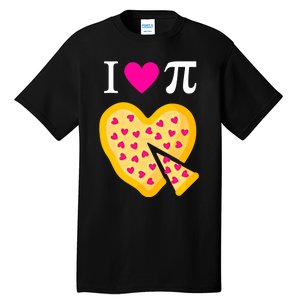 I Love Pi ValentineS Pizza Heart Math Teacher Gift Tall T-Shirt