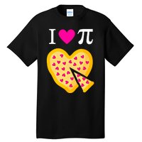 I Love Pi ValentineS Pizza Heart Math Teacher Gift Tall T-Shirt