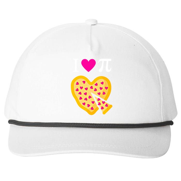 I Love Pi ValentineS Pizza Heart Math Teacher Gift Snapback Five-Panel Rope Hat