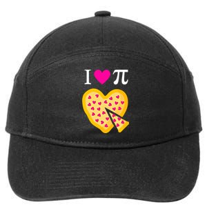 I Love Pi ValentineS Pizza Heart Math Teacher Gift 7-Panel Snapback Hat