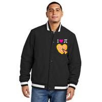 I Love Pi ValentineS Pizza Heart Math Teacher Gift Insulated Varsity Jacket