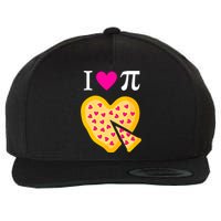 I Love Pi ValentineS Pizza Heart Math Teacher Gift Wool Snapback Cap