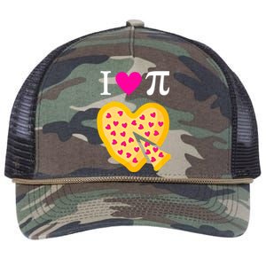 I Love Pi ValentineS Pizza Heart Math Teacher Gift Retro Rope Trucker Hat Cap