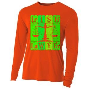 Irish Lawyer Periodic Table Elets Nerd Attorney Gift Cooling Performance Long Sleeve Crew