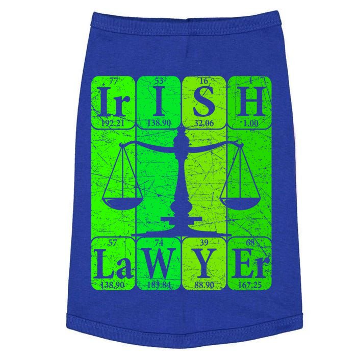 Irish Lawyer Periodic Table Elets Nerd Attorney Gift Doggie Tank