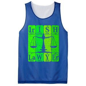 Irish Lawyer Periodic Table Elets Nerd Attorney Gift Mesh Reversible Basketball Jersey Tank