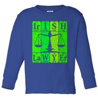 Irish Lawyer Periodic Table Elets Nerd Attorney Gift Toddler Long Sleeve Shirt