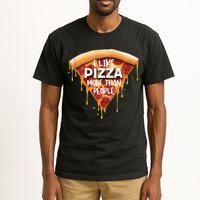 I Like Pizza More Than People Funny Slice New York Style Pie Tall T-Shirt