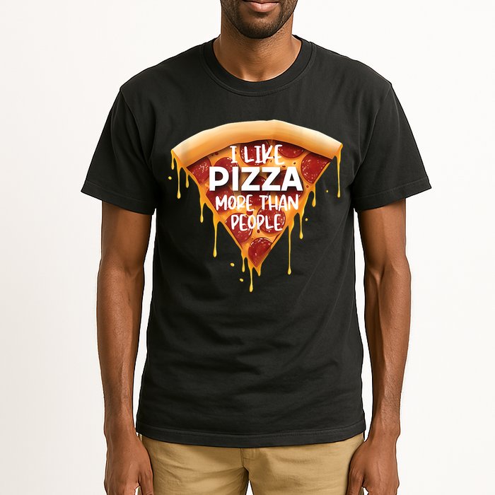 I Like Pizza More Than People Funny Slice New York Style Pie Tall T-Shirt