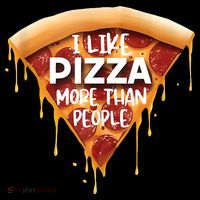 I Like Pizza More Than People Funny Slice New York Style Pie Bucket Hat