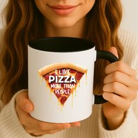 I Like Pizza More Than People Funny Slice New York Style Pie Mug