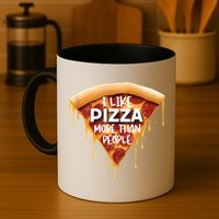 I Like Pizza More Than People Funny Slice New York Style Pie Mug