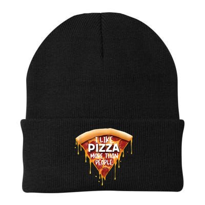 I Like Pizza More Than People Funny Slice New York Style Pie Beanie