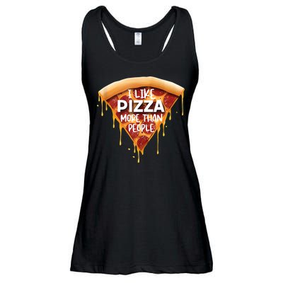 I Like Pizza More Than People Funny Slice New York Style Pie Ladies Essential Flowy Tank