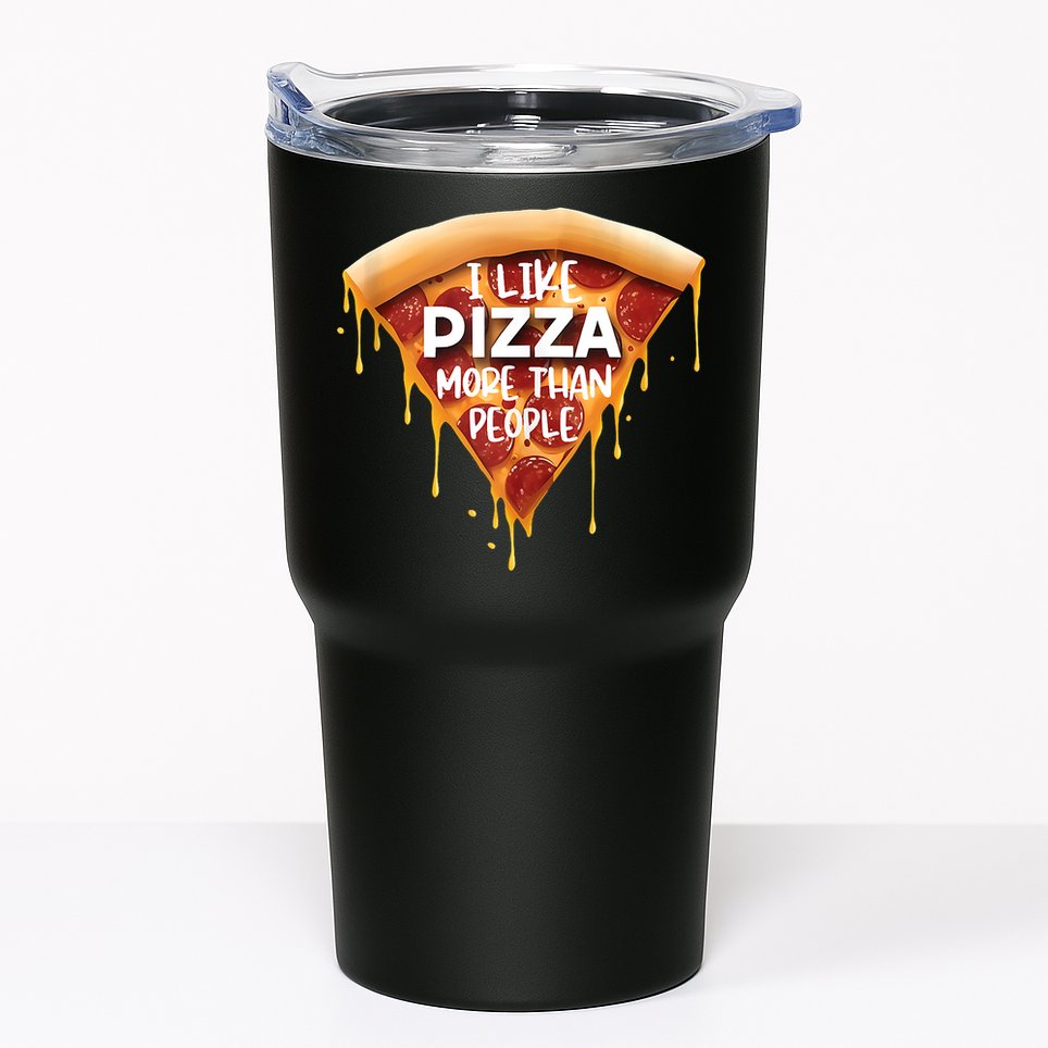 I Like Pizza More Than People Funny Slice New York Style Pie Tumbler