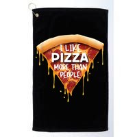 I Like Pizza More Than People Funny Slice New York Style Pie Golf Towel