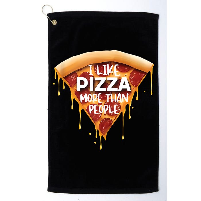 I Like Pizza More Than People Funny Slice New York Style Pie Golf Towel