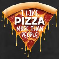 I Like Pizza More Than People Funny Slice New York Style Pie Golf Towel