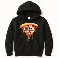 I Like Pizza More Than People Funny Slice New York Style Pie Kids Hoodie
