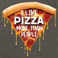 I Like Pizza More Than People Funny Slice New York Style Pie Cotton Canvas Backpack