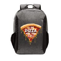 I Like Pizza More Than People Funny Slice New York Style Pie Vector Backpack