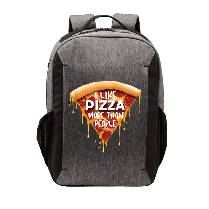 I Like Pizza More Than People Funny Slice New York Style Pie Vector Backpack