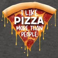 I Like Pizza More Than People Funny Slice New York Style Pie Vector Backpack