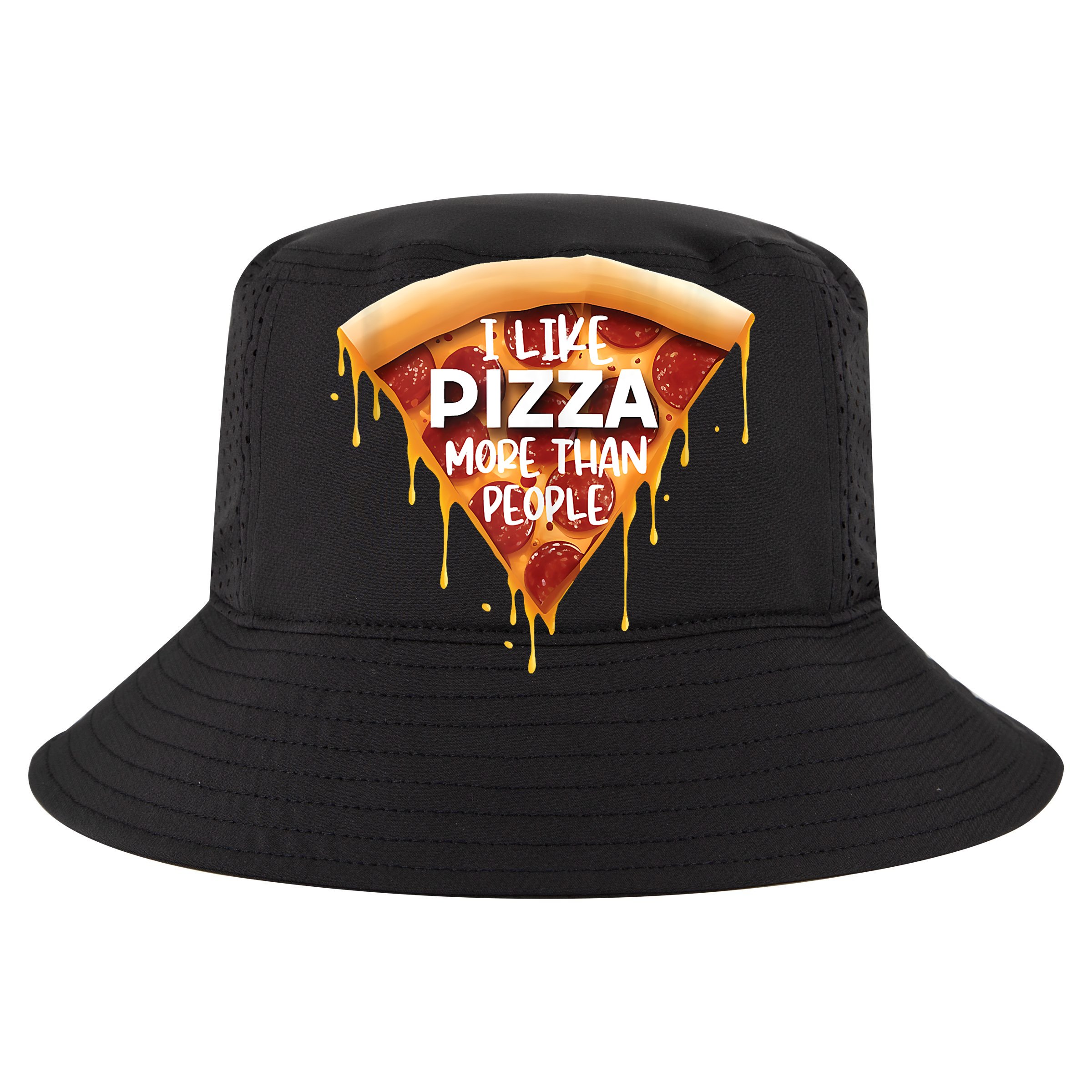I Like Pizza More Than People Funny Slice New York Style Pie V-Neck T-Shirt