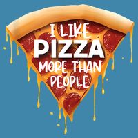 I Like Pizza More Than People Funny Slice New York Style Pie V-Neck T-Shirt