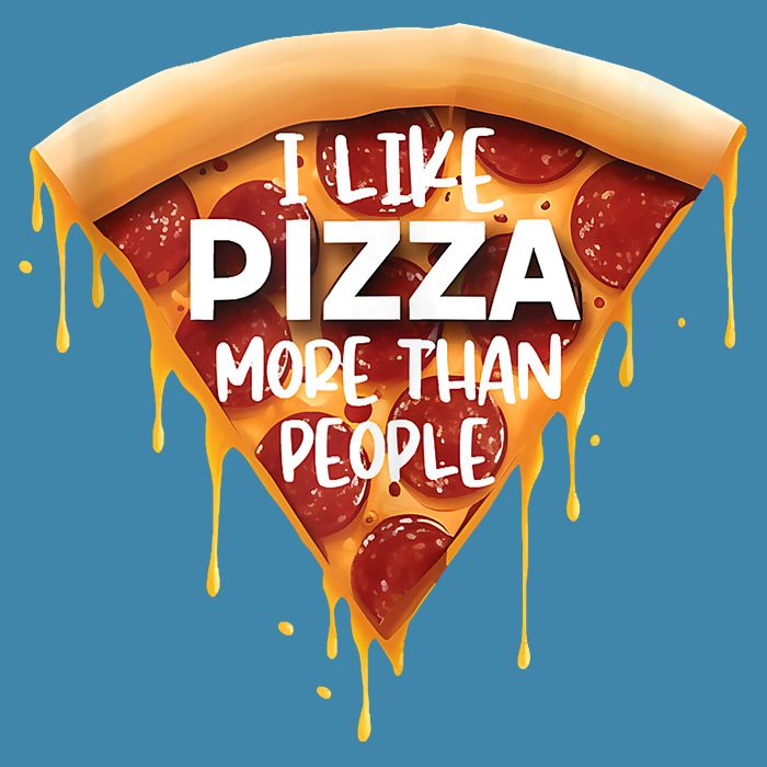 I Like Pizza More Than People Funny Slice New York Style Pie V-Neck T-Shirt