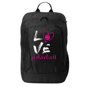 I Love Pickleball Funny Pickle Ball Tee For Player City Backpack