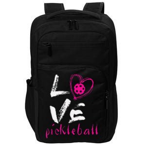 I Love Pickleball Funny Pickle Ball Tee For Player Impact Tech Backpack