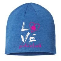 I Love Pickleball Funny Pickle Ball Tee For Player Sustainable Beanie