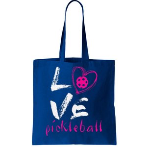 I Love Pickleball Funny Pickle Ball Tee For Player Tote Bag